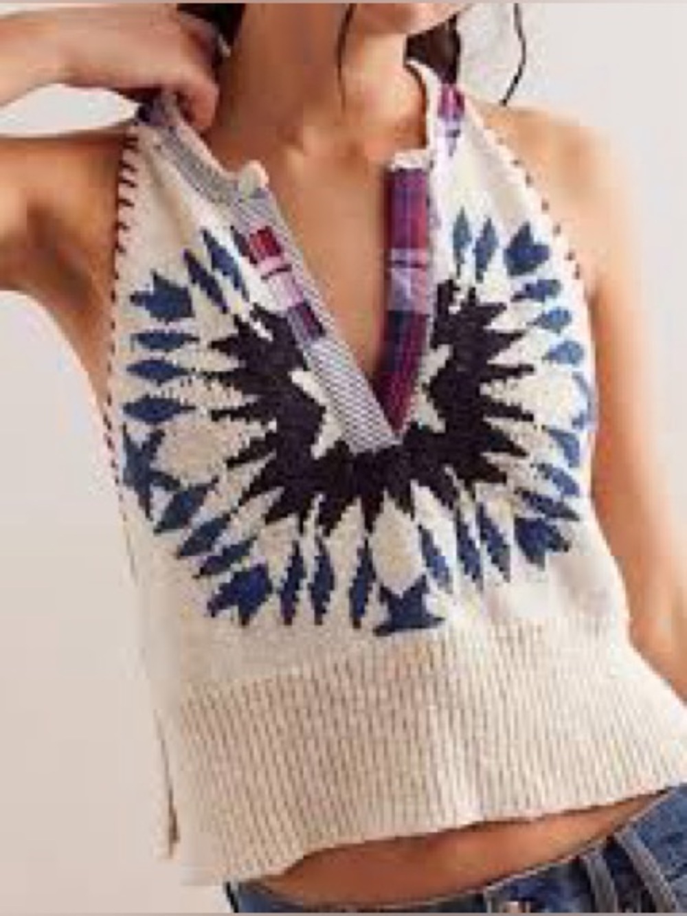 Free People Miss Americana sweater tank top size S